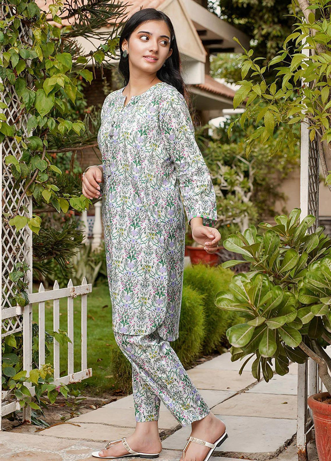 Waniya Lawn Printed  2 Piece Suit -  WKA20-109 HONEY DEW