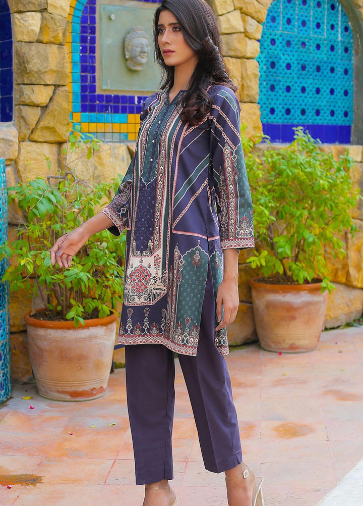 Waniya Casual Pret  Cotton 2 Piece NAVY FLUER PK-218A