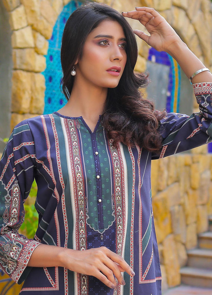Waniya Casual Pret  Cotton 2 Piece NAVY FLUER PK-218A
