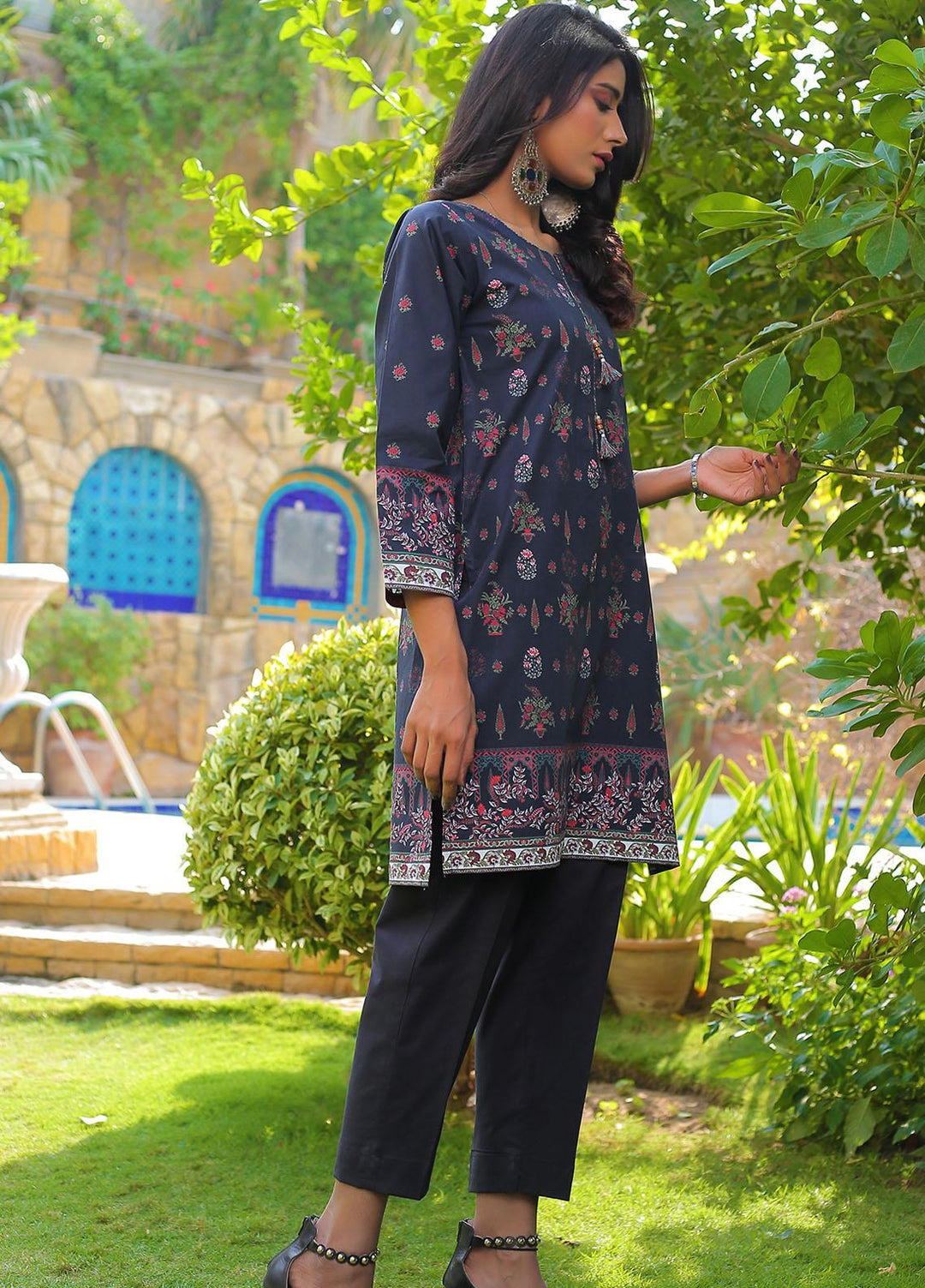 Waniya Casual Pret  Cotton Shirt NIGHT GARDEN PK-216A