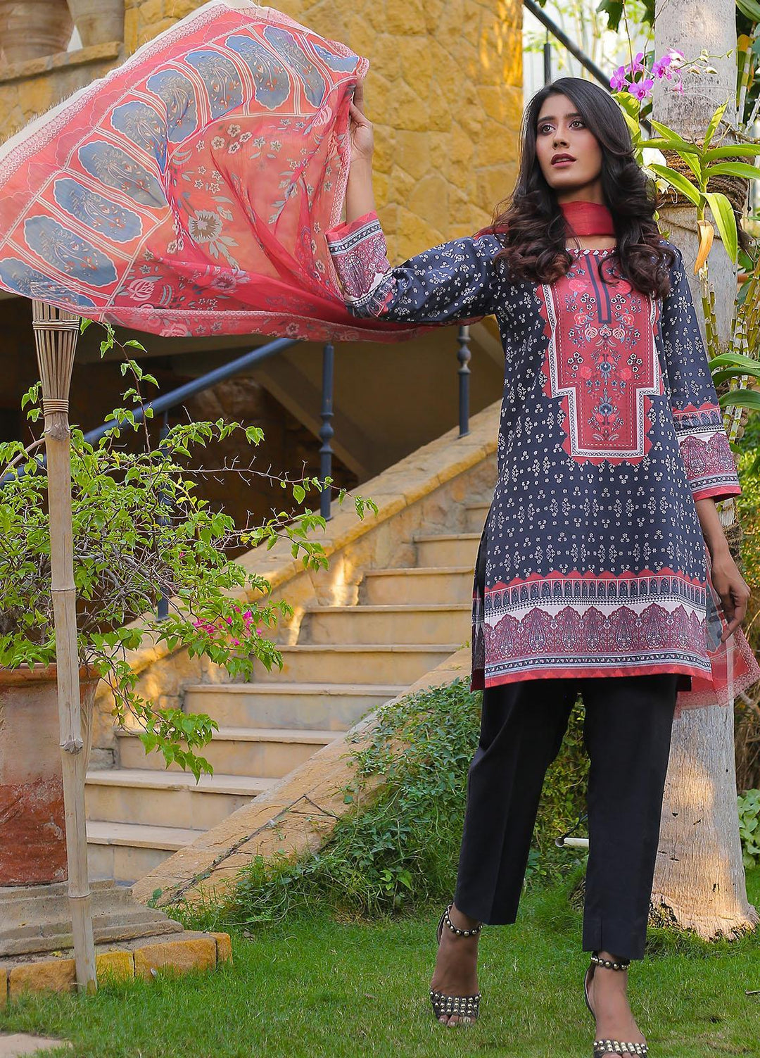 Waniya Casual Pret  Cotton 3 Piece SAPPHIRE CHARM PK-222A