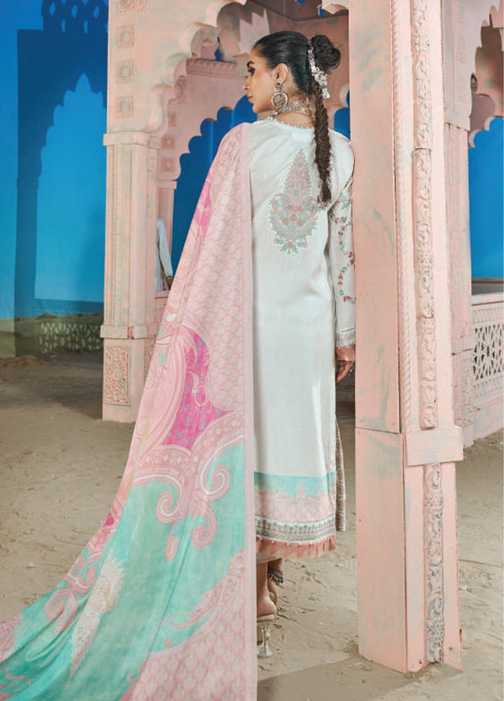 Wardha Saleem Embroidered Lawn Suits Unstitched 3 Piece D-01 Noor Bahar - Summer Collection