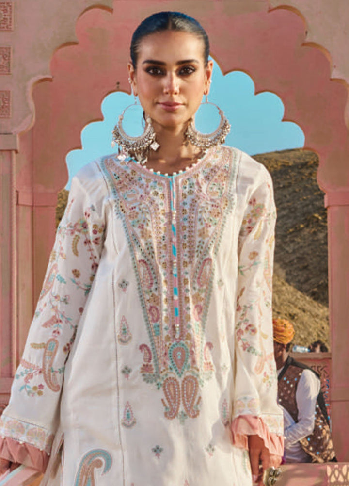 Wardha Saleem Embroidered Lawn Suits Unstitched 3 Piece D-01 Noor Bahar - Summer Collection