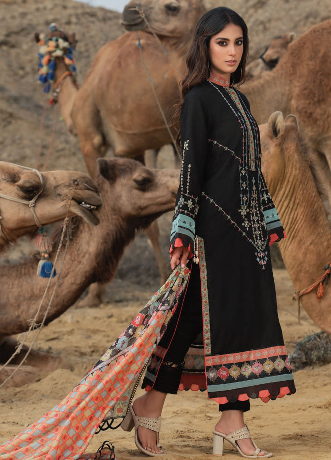 Wardha Saleem Embroidered Lawn Suits Unstitched 3 Piece D-02 Heer - Summer Collection