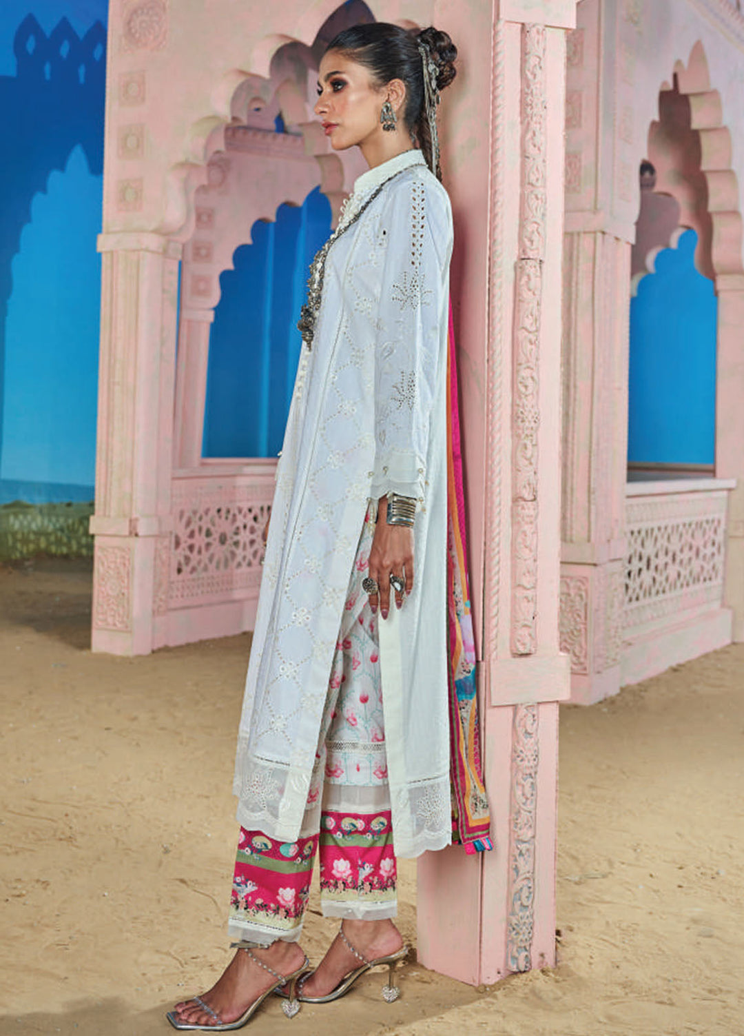 Wardha Saleem Embroidered Lawn Suits Unstitched 3 Piece D-03 Kanwal Mahal - Summer Collection