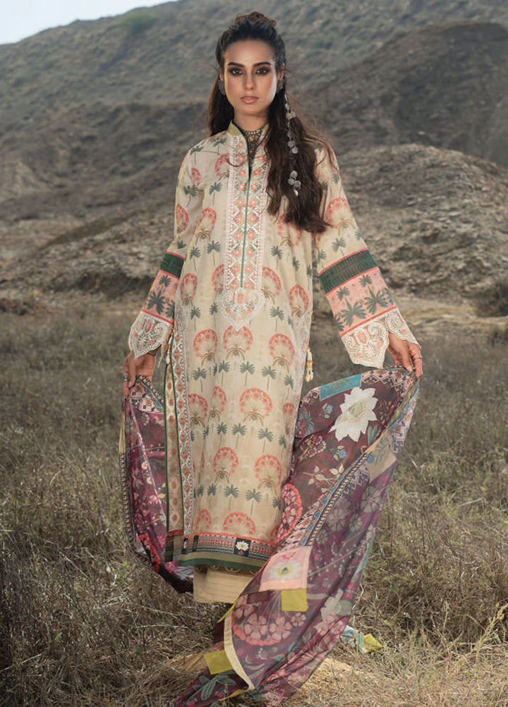 Wardha Saleem Embroidered Lawn Suits Unstitched 3 Piece D-04 Zimal - Summer Collection