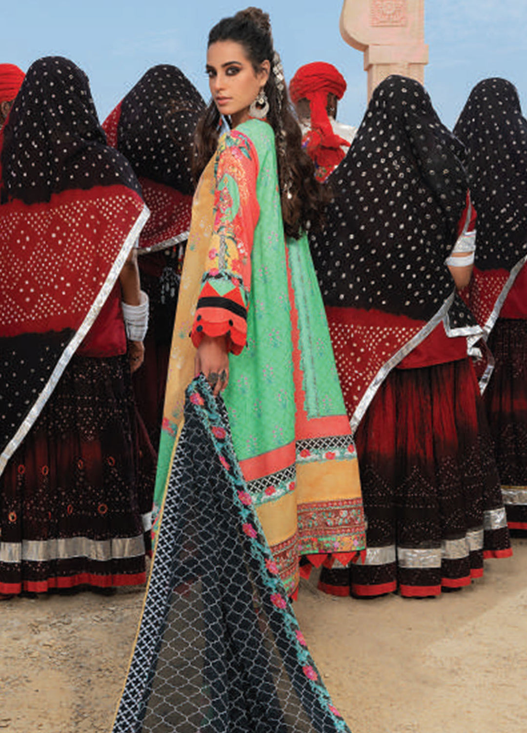 Wardha Saleem Embroidered Lawn Suits Unstitched 3 Piece D-05 Chaar Baagh - Summer Collection