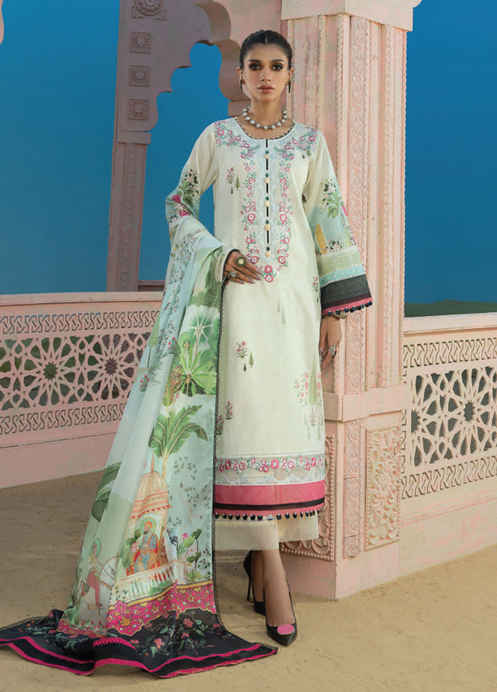 Wardha Saleem Embroidered Lawn Suits Unstitched 3 Piece D-06 Shikaar Gah - Summer Collection