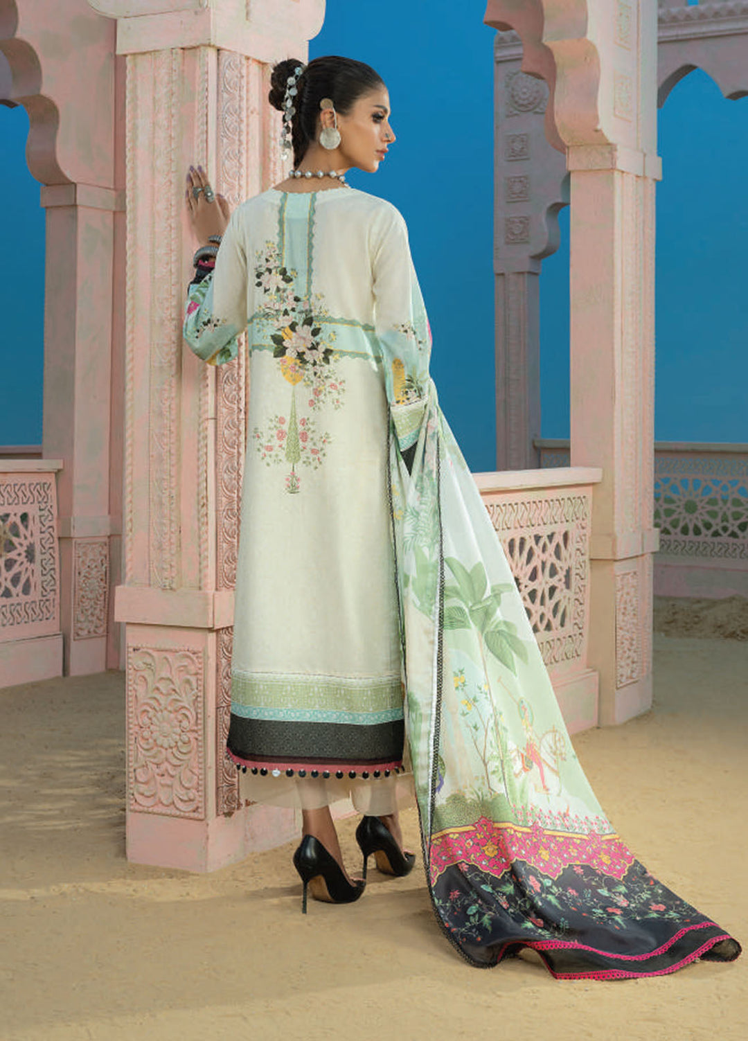 Wardha Saleem Embroidered Lawn Suits Unstitched 3 Piece D-06 Shikaar Gah - Summer Collection