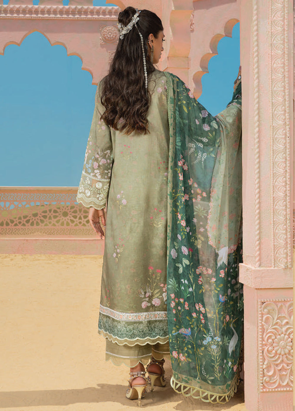 Wardha Saleem Embroidered Lawn Suits Unstitched 3 Piece D-08 Inara - Summer Collection