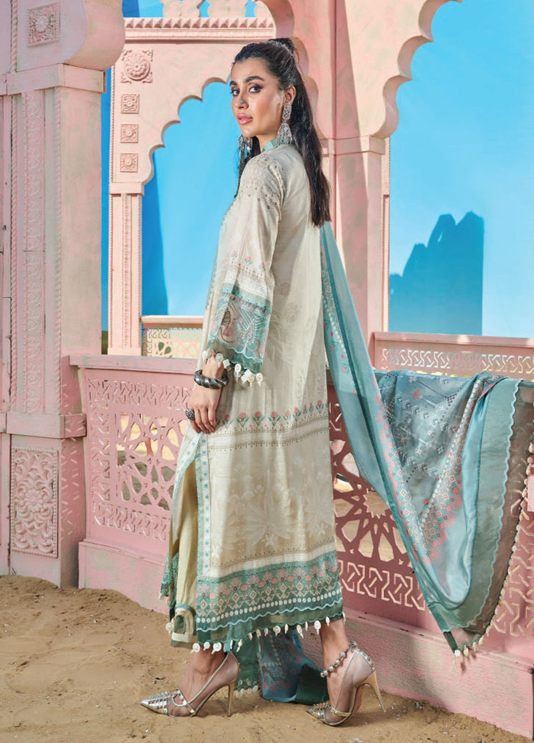 Wardha Saleem Embroidered Lawn Suits Unstitched 3 Piece D-09 Noori - Summer Collection