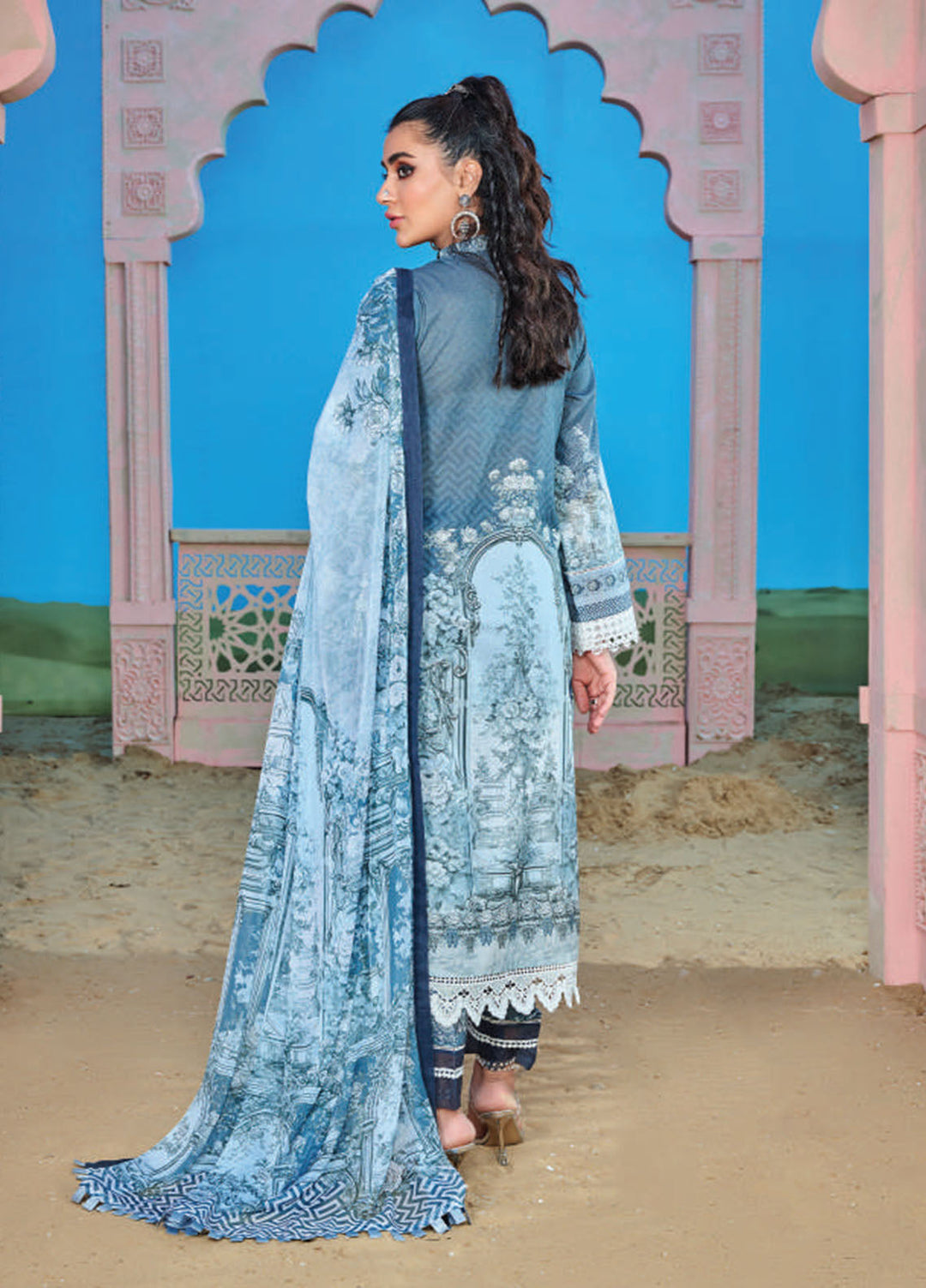 Wardha Saleem Embroidered Lawn Suits Unstitched 3 Piece D-14 Eshaal - Summer Collection