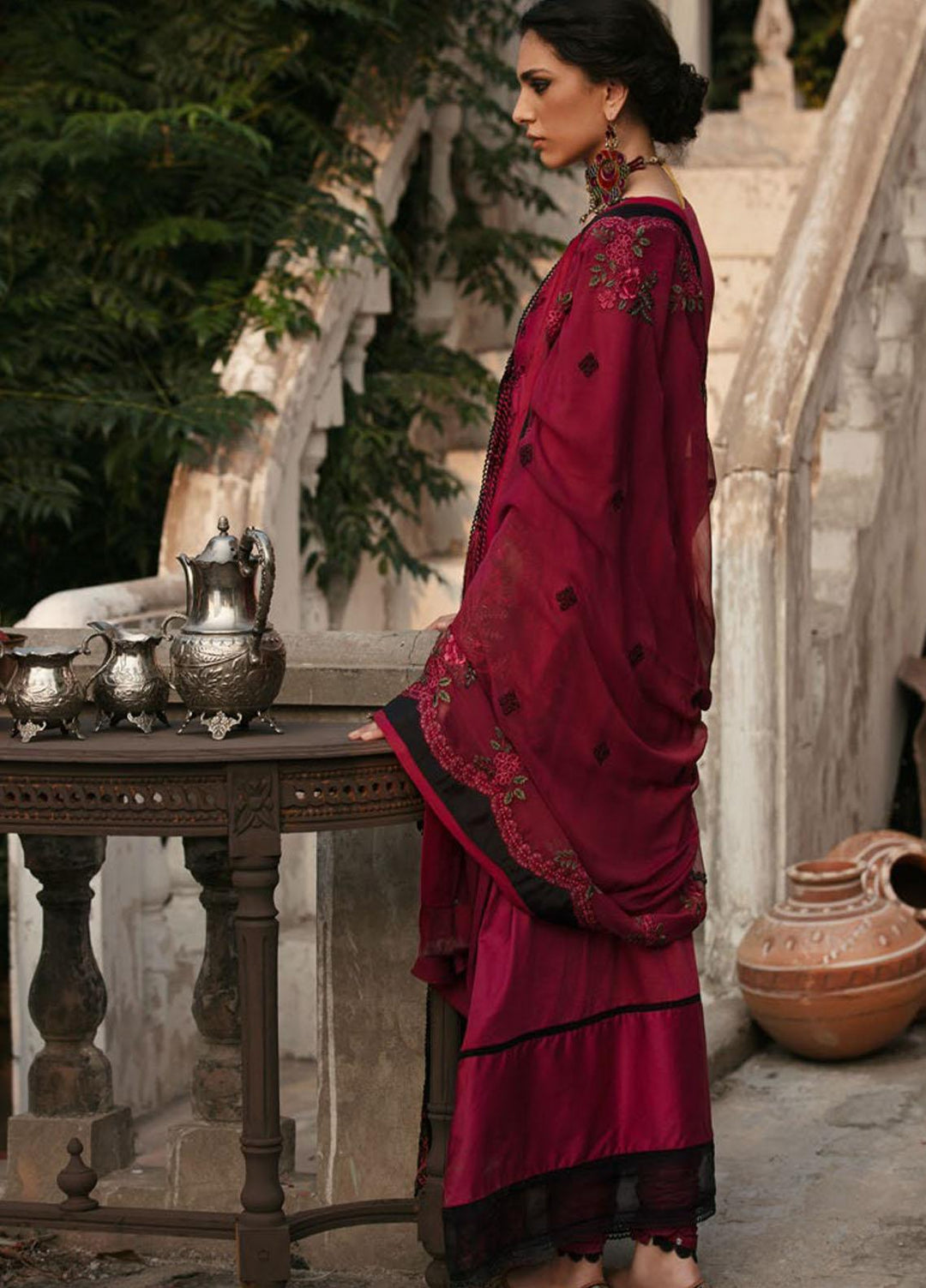 Wasiyat by Motifz Embroidered Cotton Satin Suits Unstitched 3 Piece MT21W MWUA-3020 FALAK-B - Winter Collection