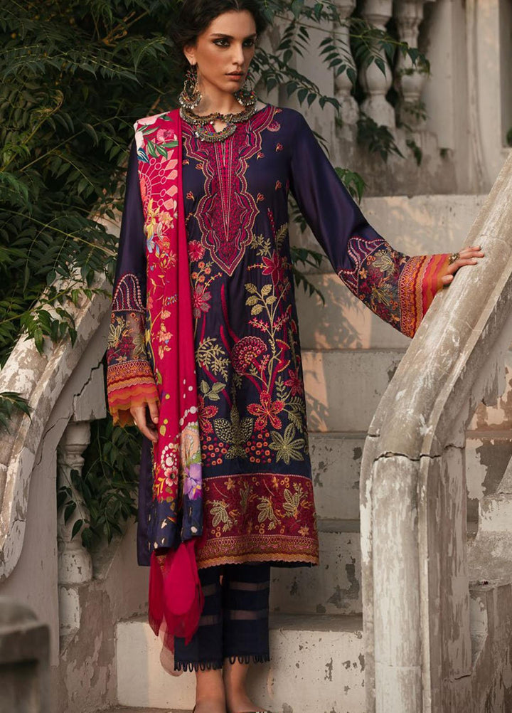 Wasiyat by Motifz Embroidered Cotton Satin Suits Unstitched 3 Piece MT21W MWUA-3022 SABZ BAGH-A - Winter Collection