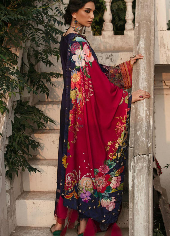 Wasiyat by Motifz Embroidered Cotton Satin Suits Unstitched 3 Piece MT21W MWUA-3022 SABZ BAGH-A - Winter Collection