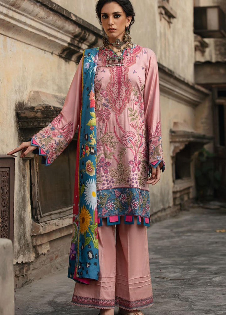 Wasiyat by Motifz Embroidered Cotton Satin Suits Unstitched 3 Piece MT21W MWUA-3022 SABZ BAGH-B - Winter Collection
