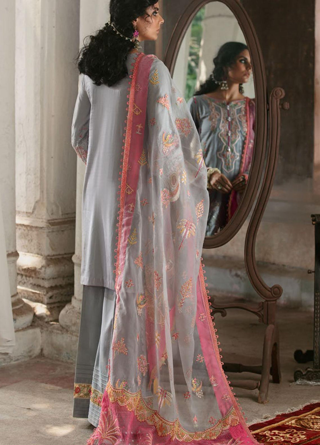 Wasiyat by Motifz Embroidered Cotton Satin Suits Unstitched 3 Piece MT21W MWUA-3023 NAAZ-B - Winter Collection