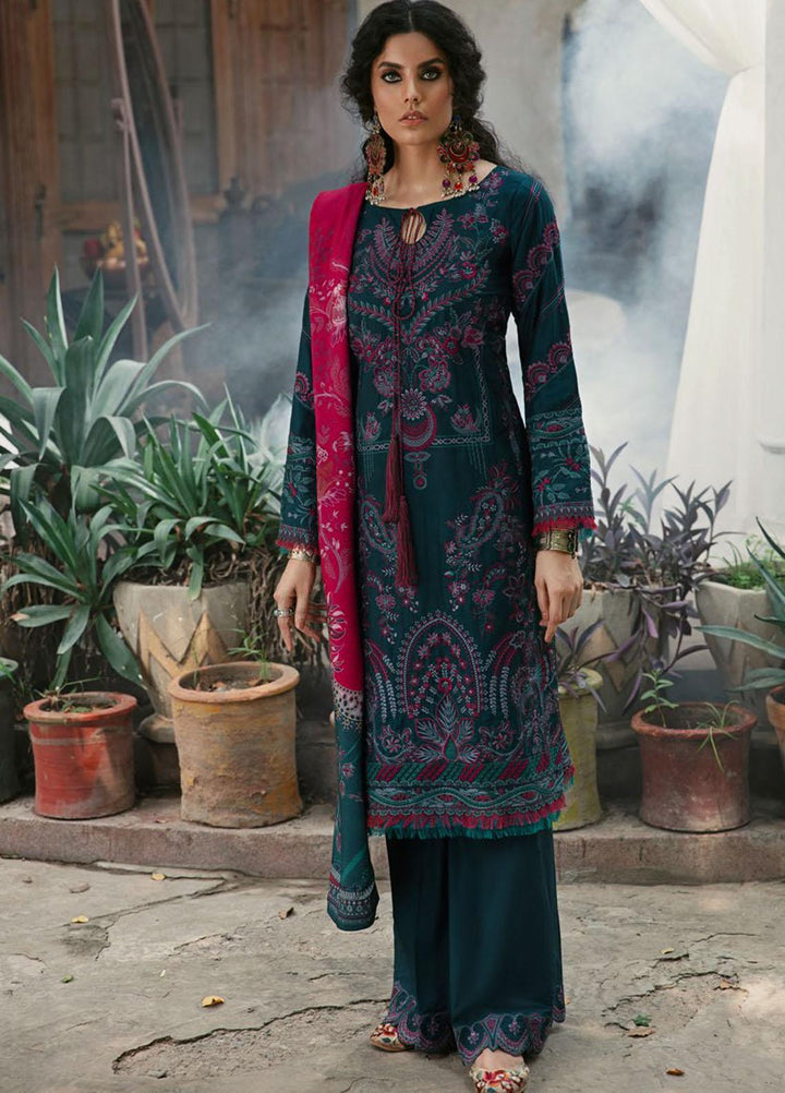 Wasiyat by Motifz Embroidered Cotton Satin Suits Unstitched 3 Piece MT21W MWUA-3025 MAHGOL-A - Winter Collection
