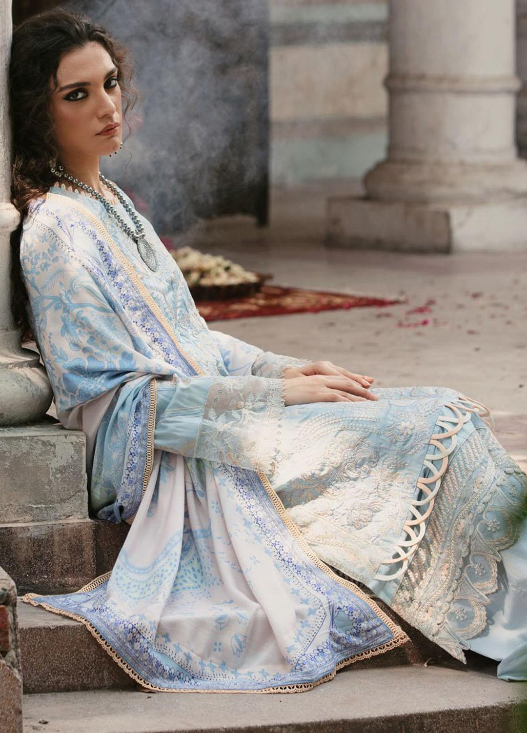 Wasiyat by Motifz Embroidered Cotton Satin Suits Unstitched 3 Piece MT21W MWUA-3025 MAHGOL-B - Winter Collection