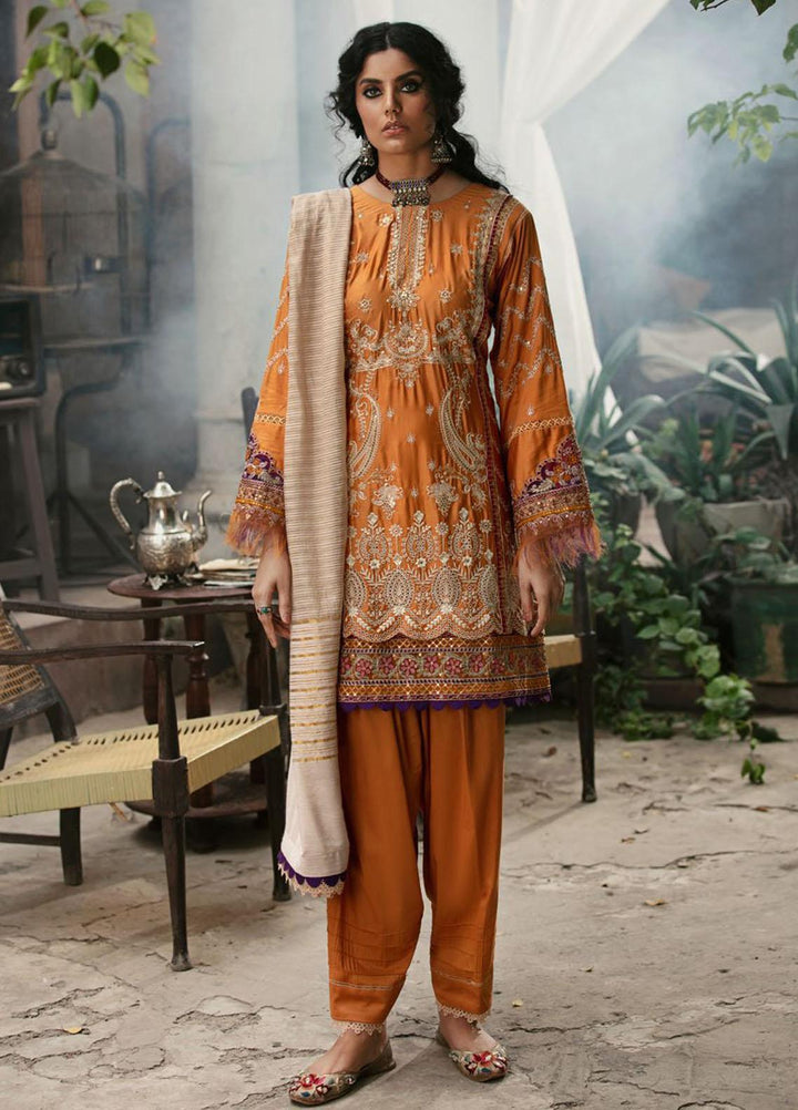 Wasiyat by Motifz Embroidered Cotton Satin Suits Unstitched 3 Piece MT21W MWUA-3026 PREET-A - Winter Collection