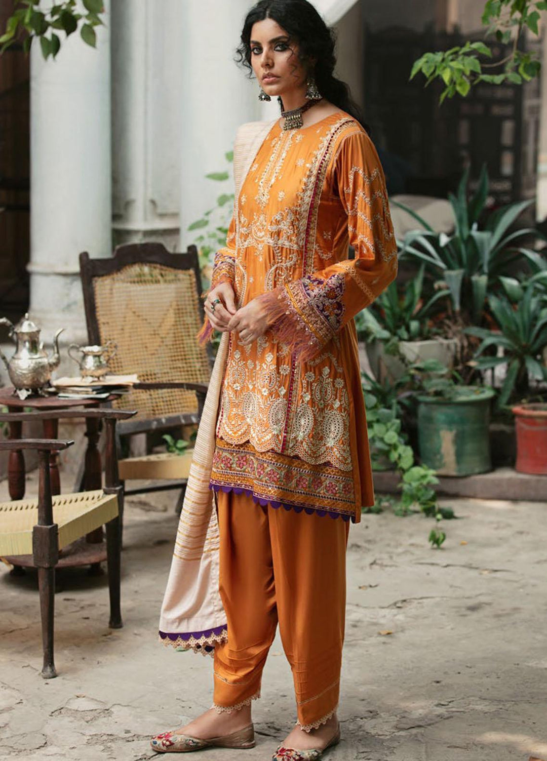 Wasiyat by Motifz Embroidered Cotton Satin Suits Unstitched 3 Piece MT21W MWUA-3026 PREET-A - Winter Collection