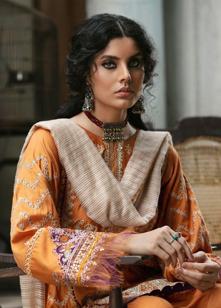 Wasiyat by Motifz Embroidered Cotton Satin Suits Unstitched 3 Piece MT21W MWUA-3026 PREET-A - Winter Collection