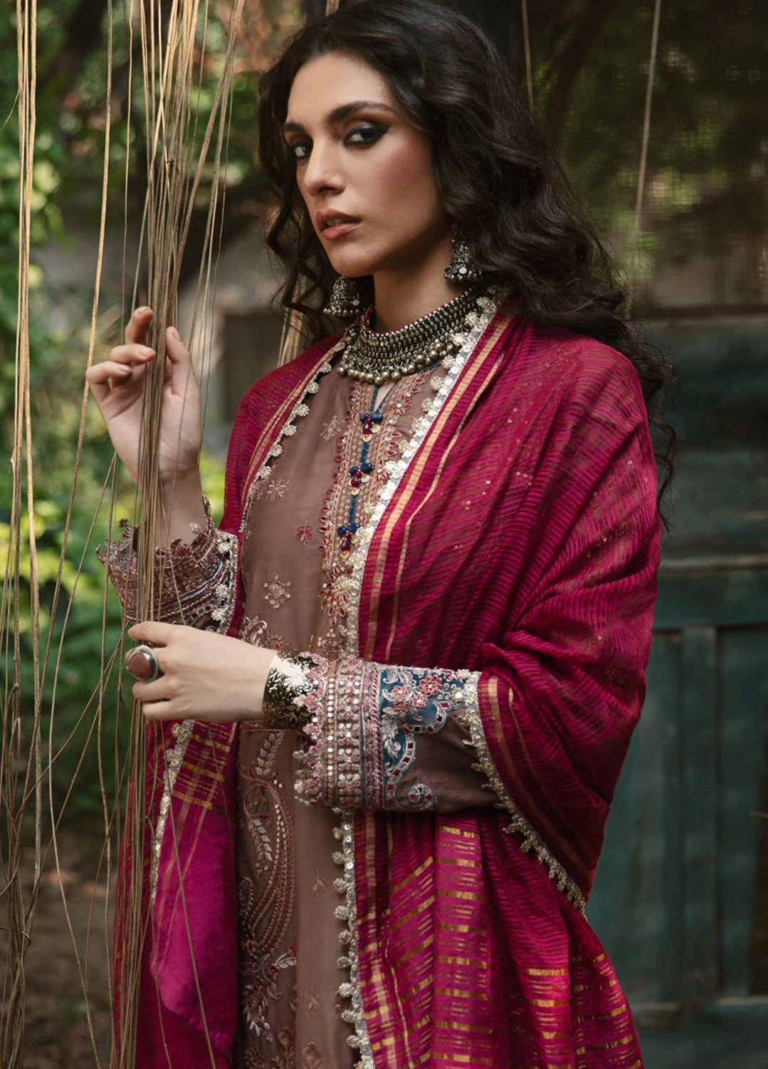 Wasiyat by Motifz Embroidered Cotton Satin Suits Unstitched 3 Piece MT21W MWUA-3026 PREET-B - Winter Collection