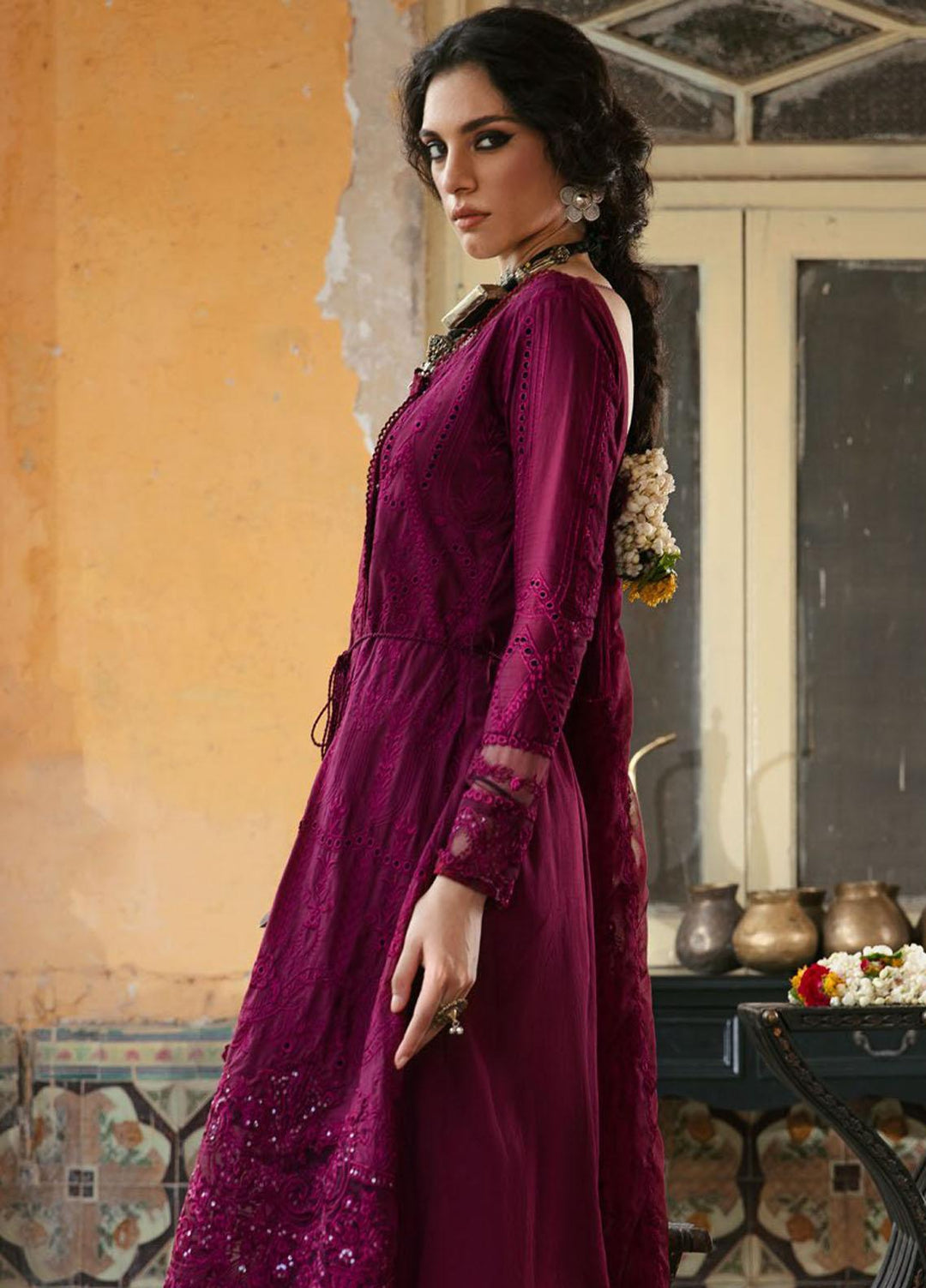 Wasiyat by Motifz Embroidered Cotton Satin Suits Unstitched 3 Piece MT21W MWUA-3027 MAHROZ-A - Winter Collection