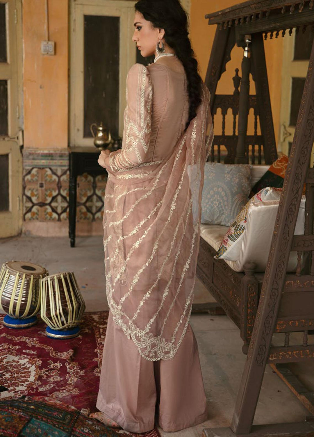 Wasiyat by Motifz Embroidered Cotton Satin Suits Unstitched 3 Piece MT21W MWUA-3027 MAHROZ-B - Winter Collection