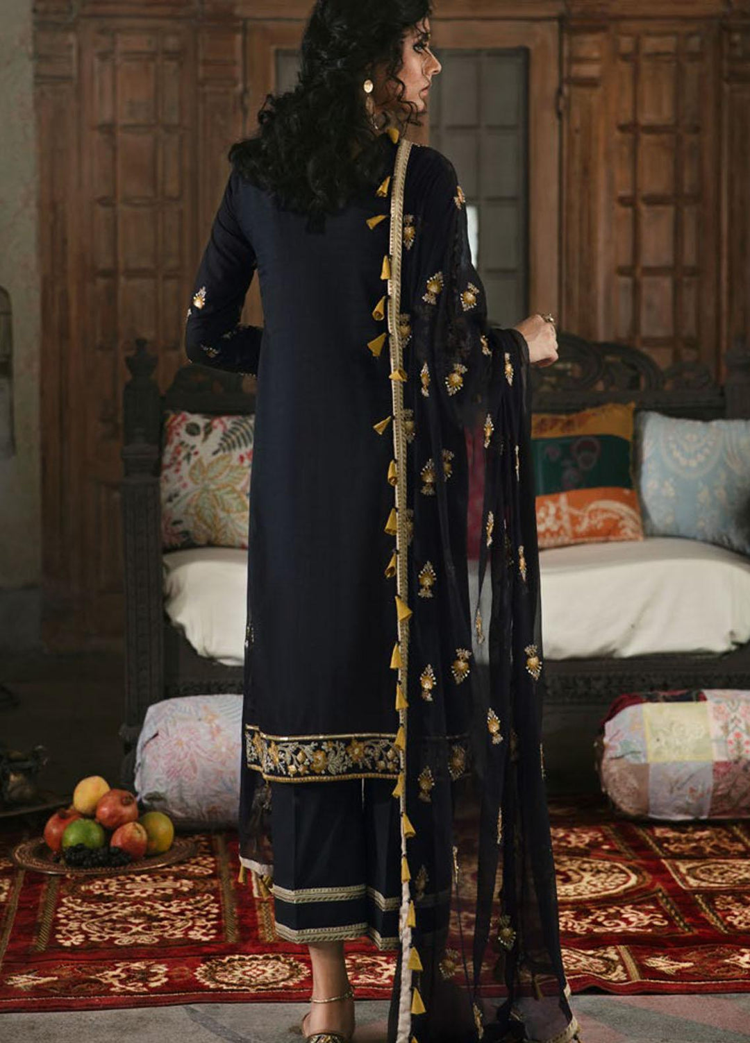 Wasiyat by Motifz Embroidered Cotton Satin Suits Unstitched 3 Piece MT21W MWUA-3028 MINHA-A - Winter Collection