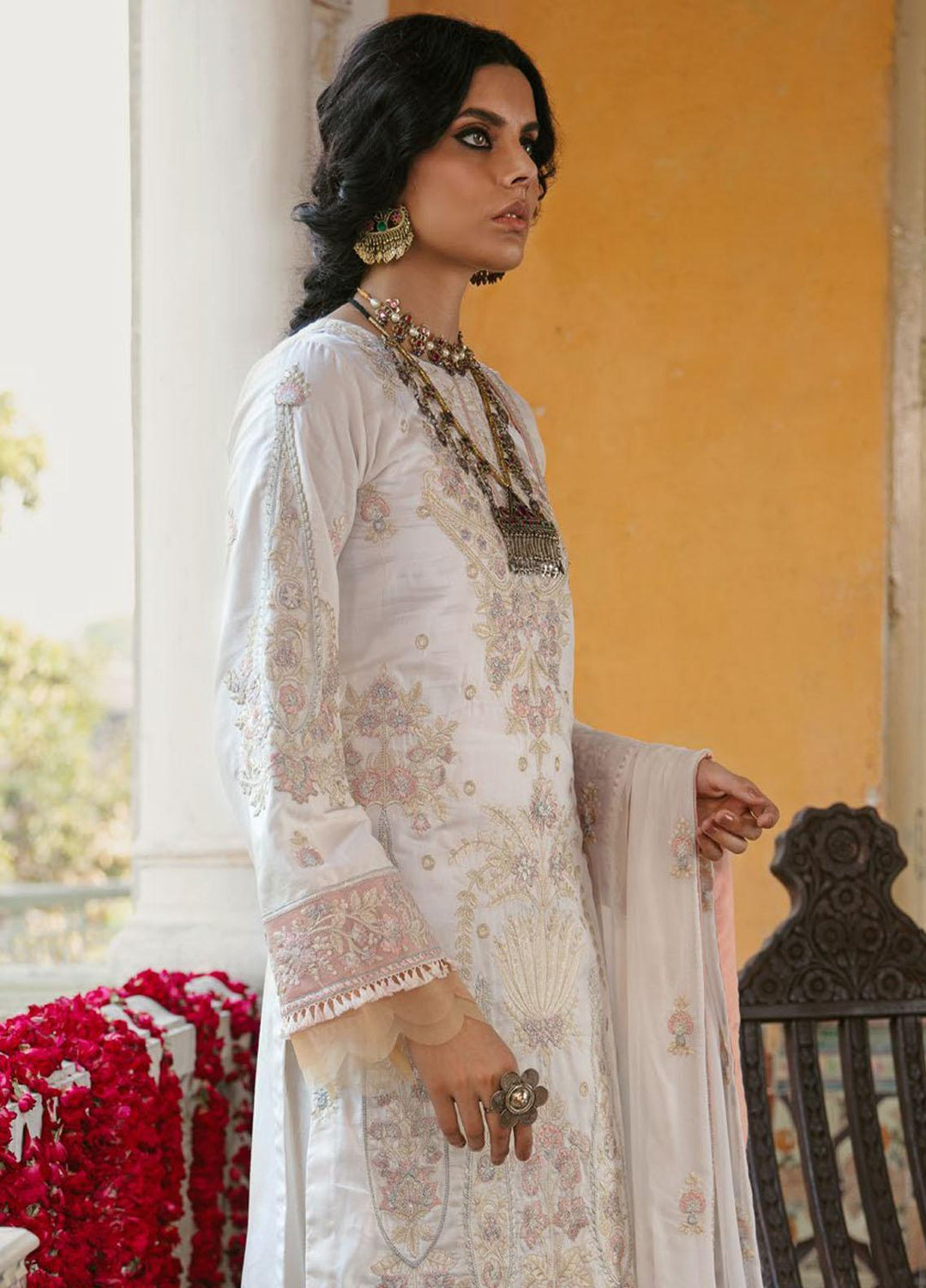 Wasiyat by Motifz Embroidered Cotton Satin Suits Unstitched 3 Piece MT21W MWUA-3028 MINHA-B - Winter Collection