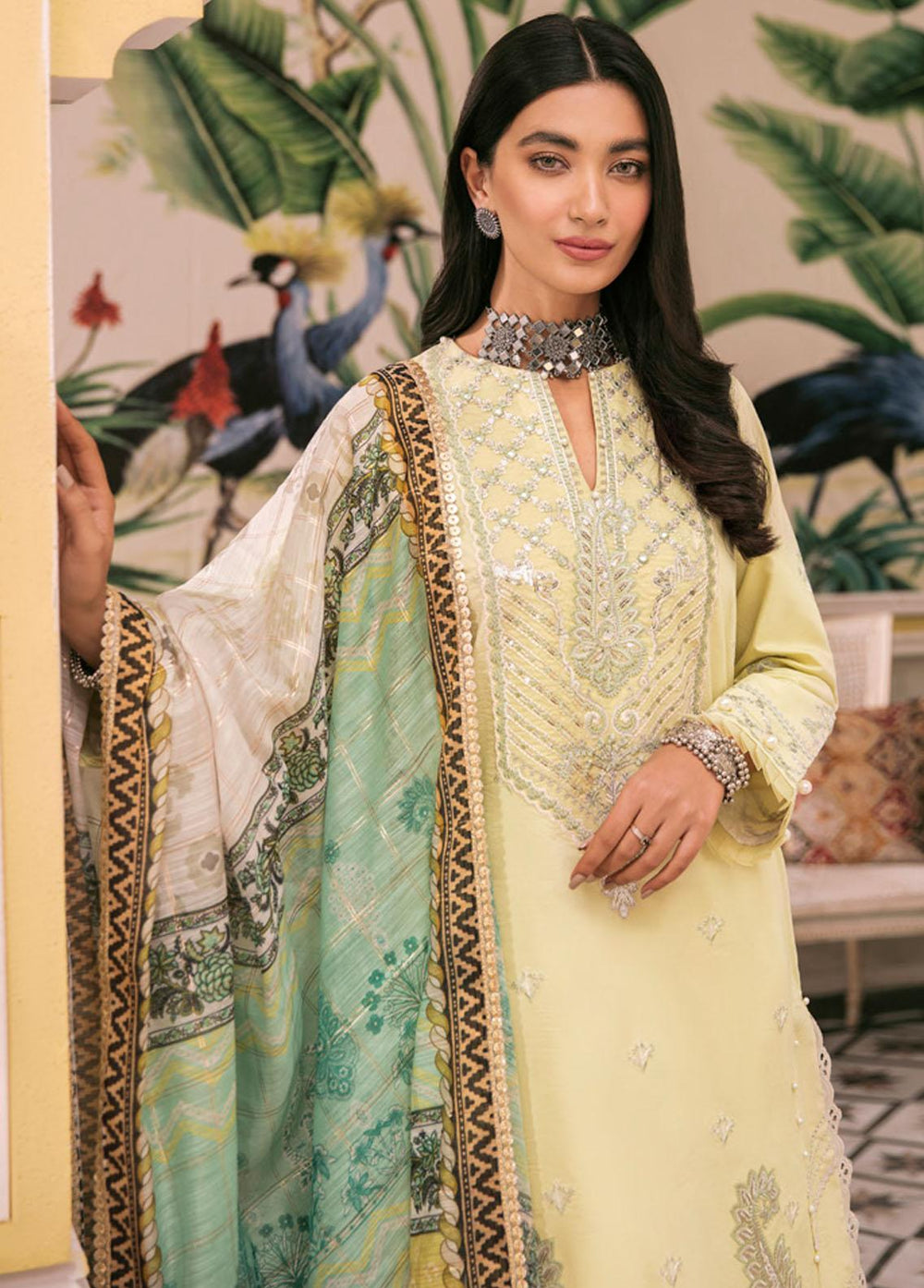 Wasl By Seran Embroidered Lawn Suits Unstitched 3 Piece SRN22W 06 Zuri - Summer Collection