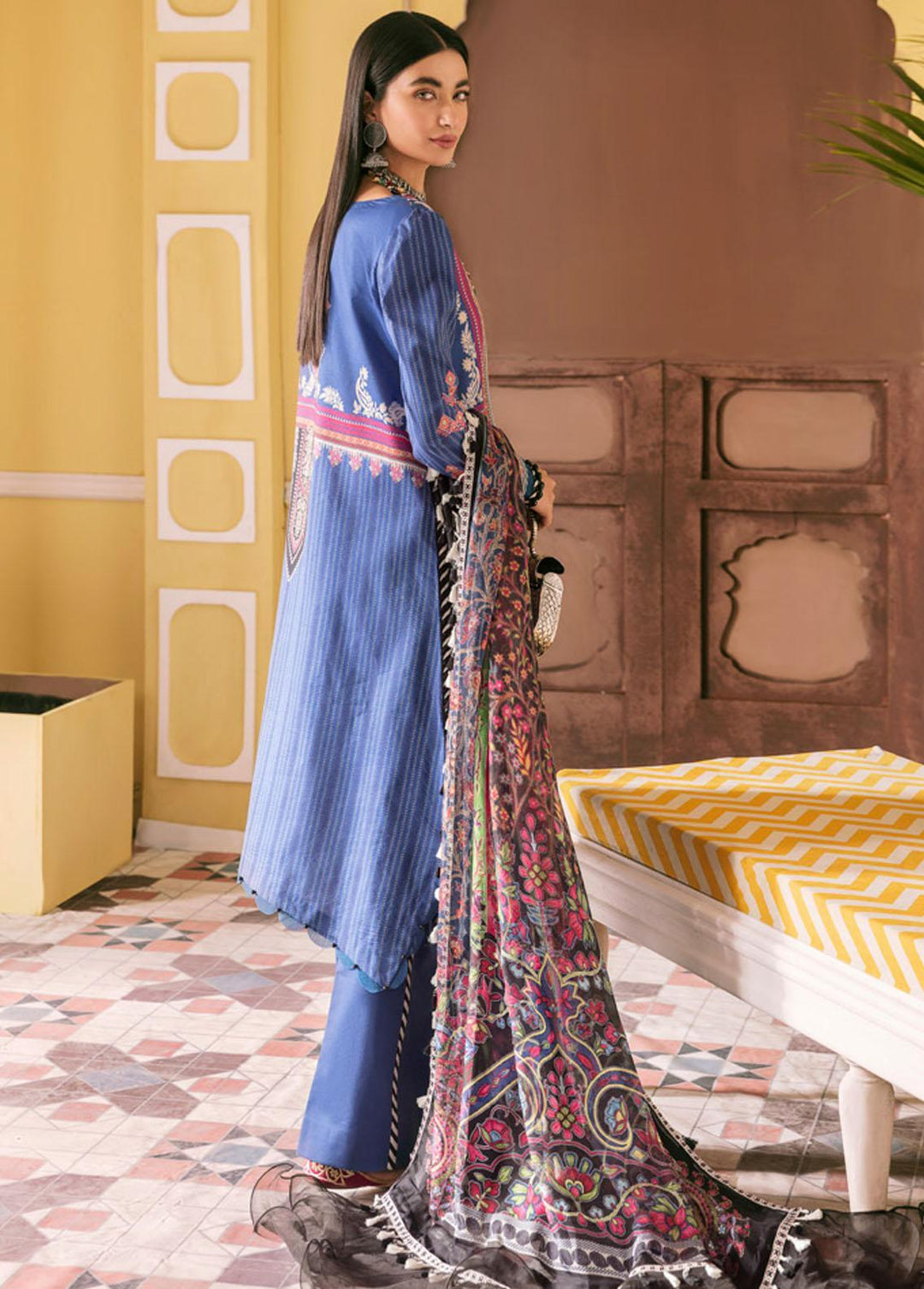 Wasl By Seran Embroidered Lawn Suits Unstitched 3 Piece SRN22W 09 Taalia - Summer Collection