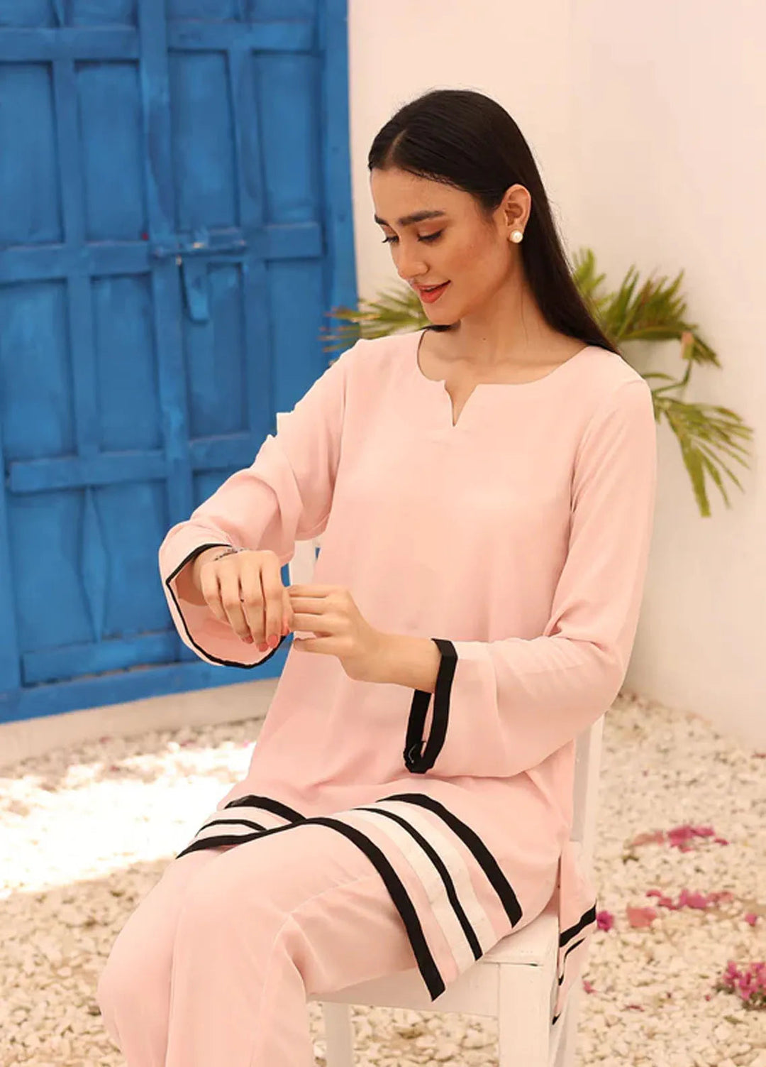 Wearik Pret Casual Georgette 2 Piece Suit Tequila