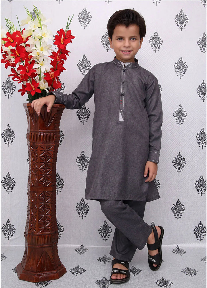 Wearmani Wash n Wear Self Design Boys Kurta Trouser - MKP-043