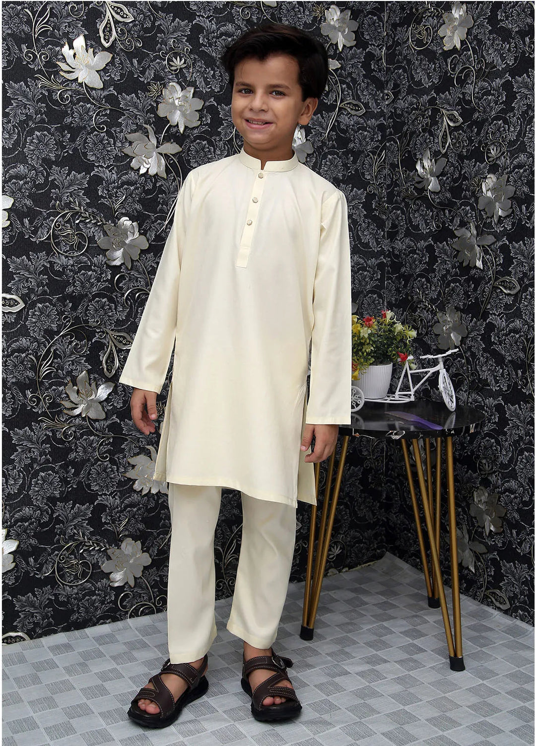 Wearmani Wash n Wear Self Design Boys Kurta Trouser - MKP-044