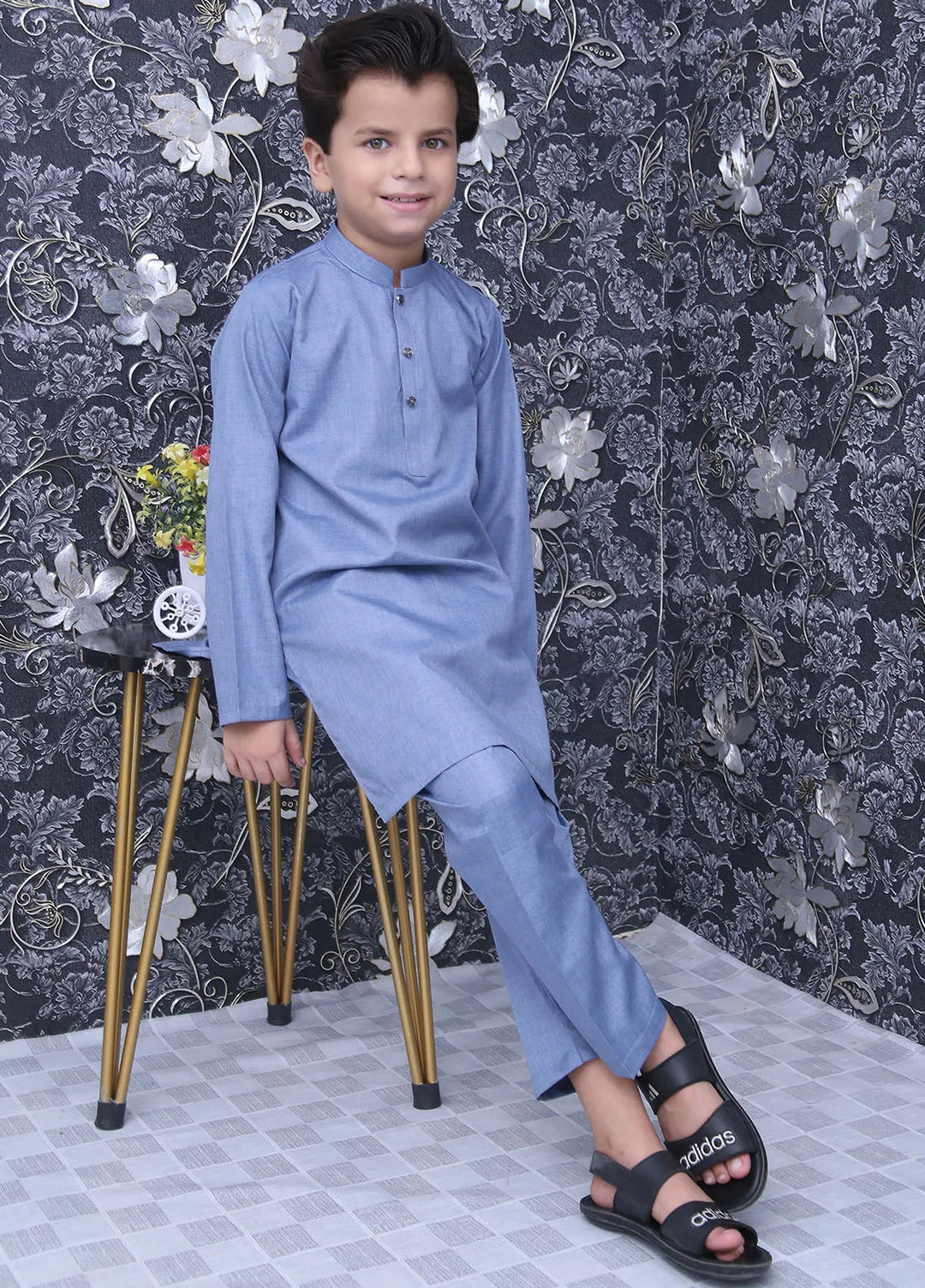 Wearmani Wash n Wear Self Design Boys Kurta Trouser - MKP-053