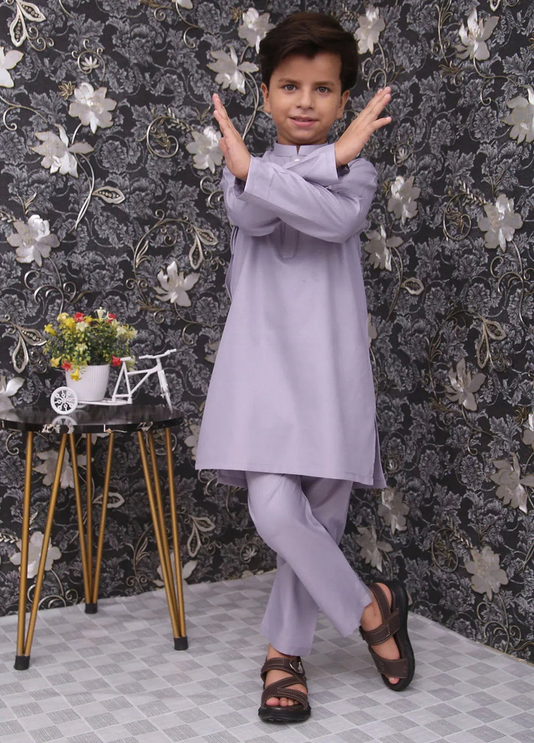 Wearmani Wash n Wear Solid Boys Kurta Trouser - MKP-048