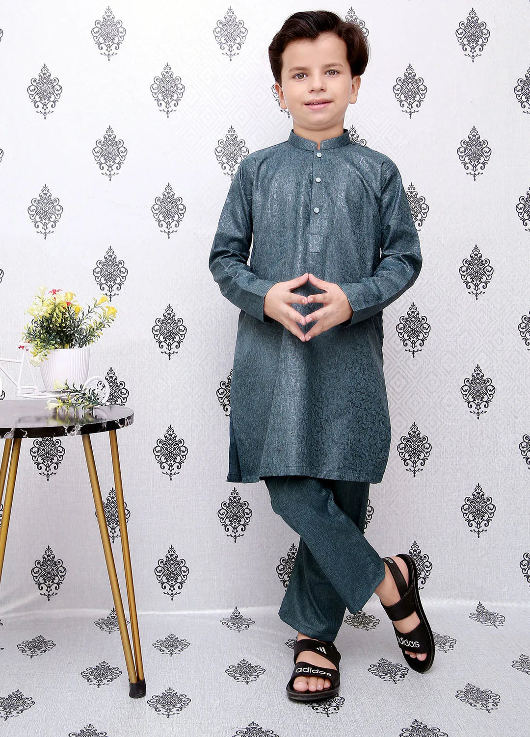 Wearmani Wash n Wear Textured Boys Kurta Trouser - MKP-041