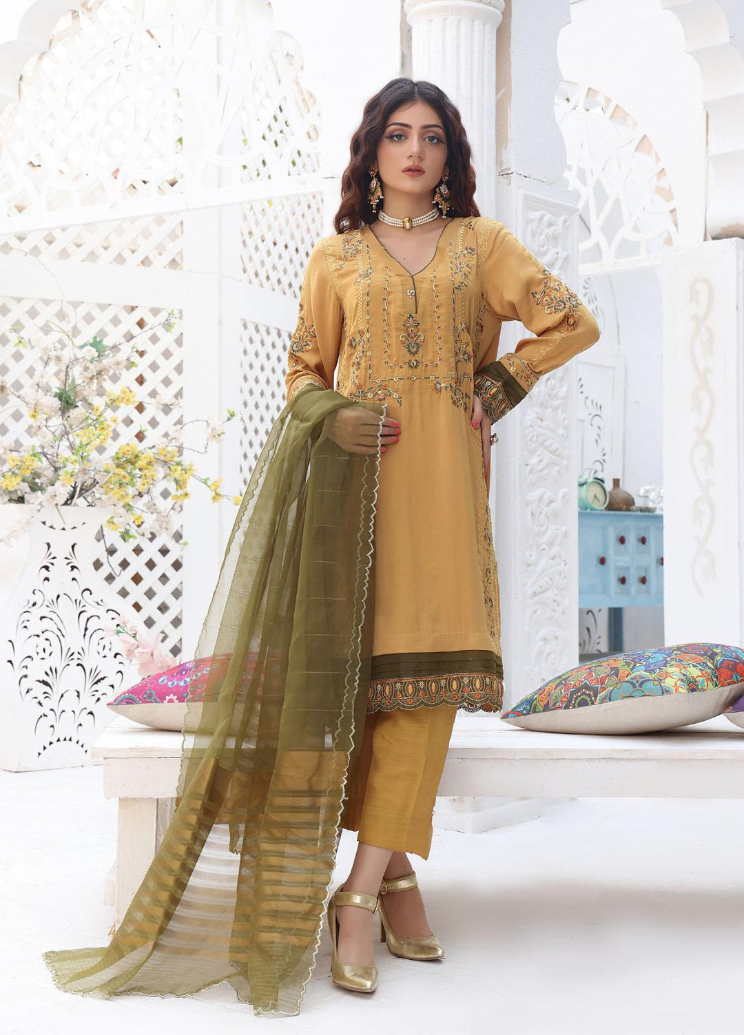 Weaves Pret  Crepe 3 Piece Suit WV22AD W-005 BULBUL