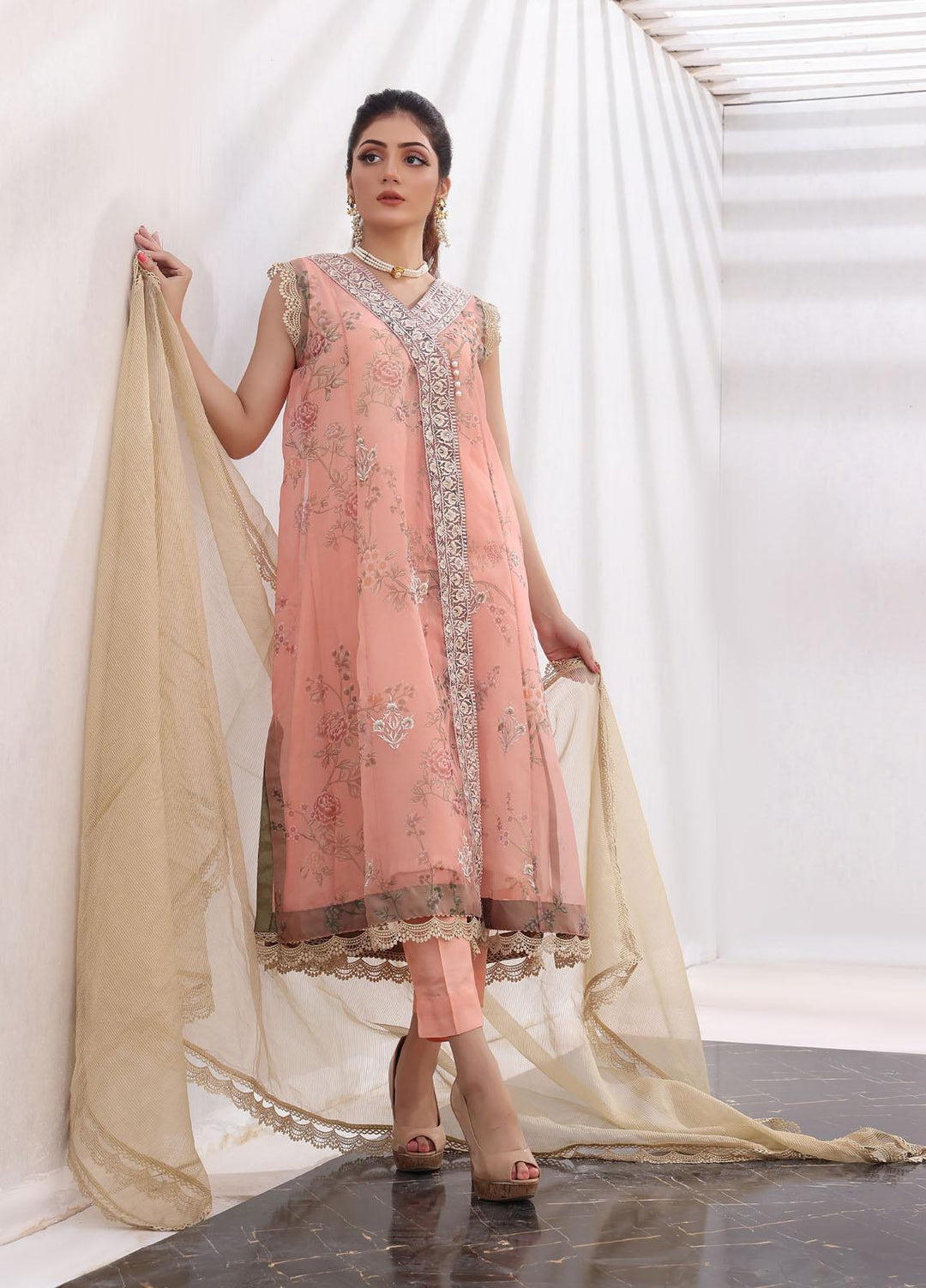 Weaves Pret  Organza 3 Piece Suit WV22AD W-0011 BAAD-E-SABA