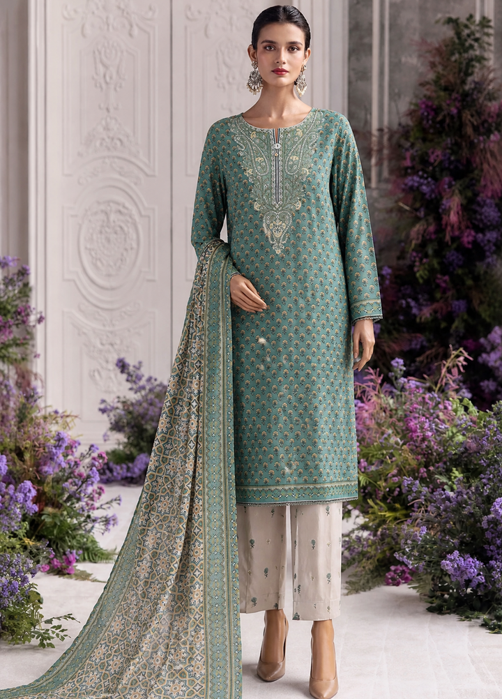 Daily Wear by HZ Textiles Unstitched Embroidered Lawn 3 Piece Suit PDW - 3316 Casual Collection