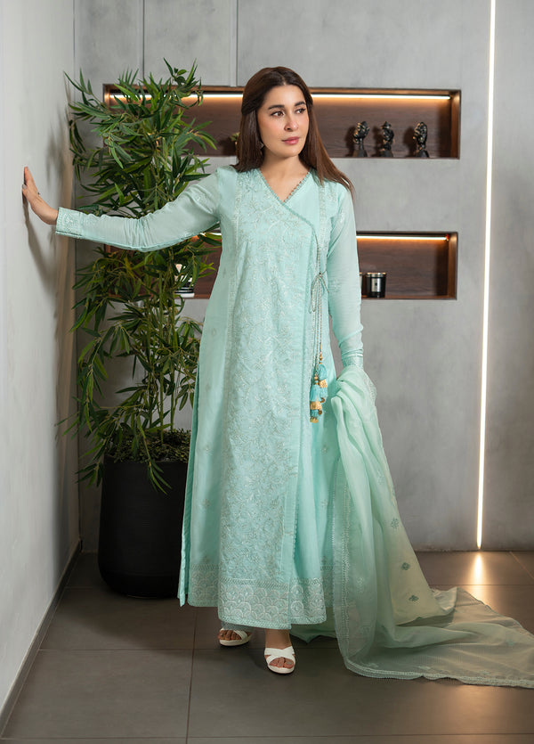 Sera by Sahane Pret Embroidered Lawn 3 Piece Suit CT-11002 Lobelia - Festive Collection