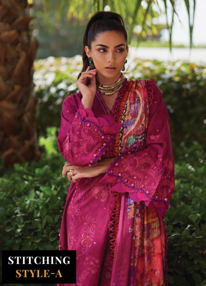 Wes by Farah Talib Embroidered Lawn Suits Unstitched 3 Piece FTA25WL FTA-11 Betty Berry - Luxury Collection