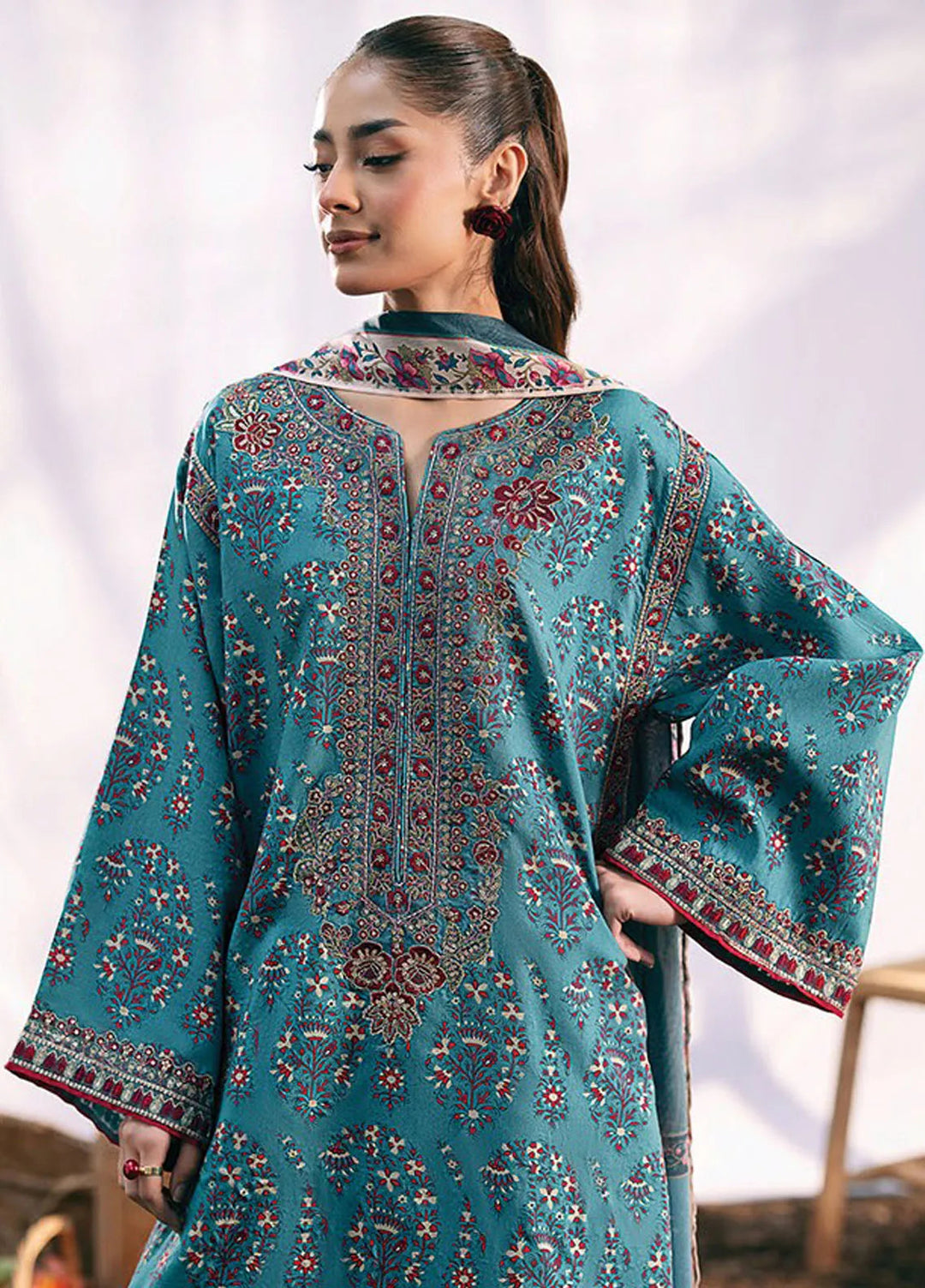 Whimsical By Xenia Embroidered Viscose Suit Unstitched 3 Piece ZE24W D-01 Altea - Winter Collection