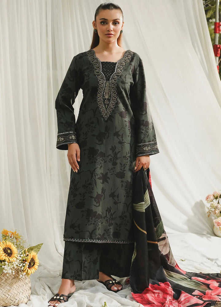 Whimsical By Xenia Embroidered Viscose Suit Unstitched 3 Piece ZE24W D-08 Marino - Winter Collection