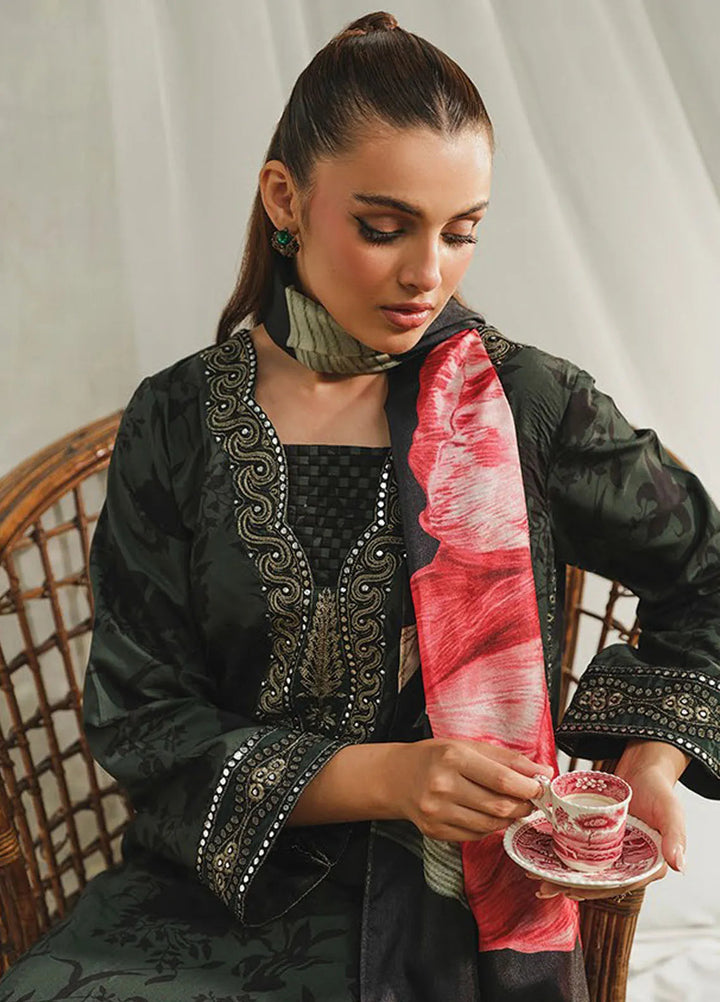Whimsical By Xenia Embroidered Viscose Suit Unstitched 3 Piece ZE24W D-08 Marino - Winter Collection