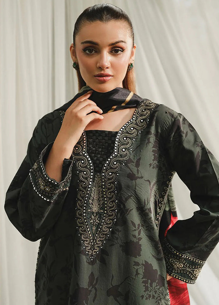 Whimsical By Xenia Embroidered Viscose Suit Unstitched 3 Piece ZE24W D-08 Marino - Winter Collection