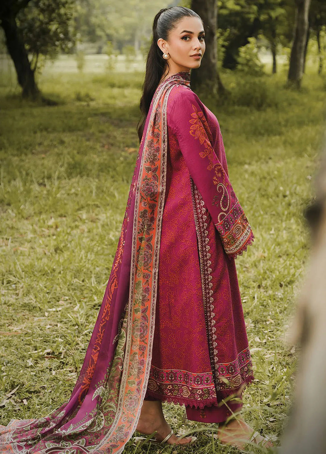 Whimsical By Xenia Embroidered Viscose Suit Unstitched 3 Piece ZE24W D-09 Inca - Winter Collection
