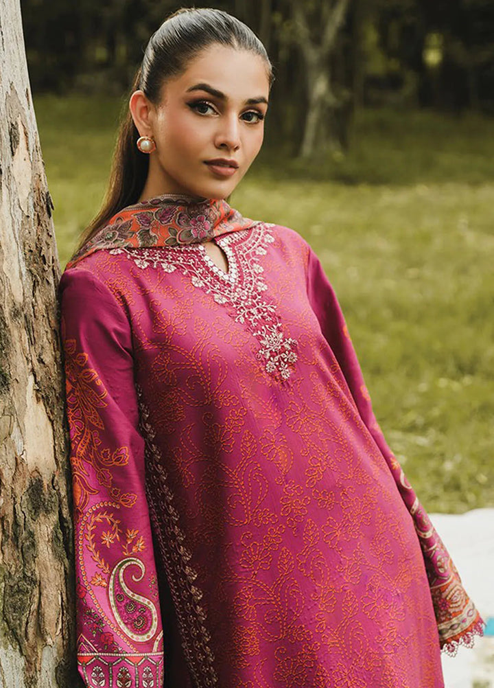 Whimsical By Xenia Embroidered Viscose Suit Unstitched 3 Piece ZE24W D-09 Inca - Winter Collection